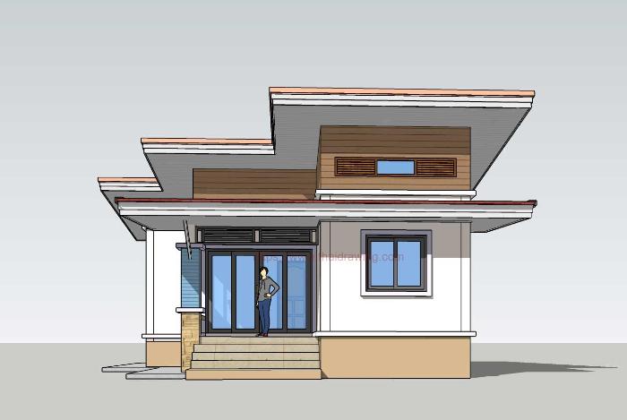 Desain rumah kayu minimalis 3 kamar