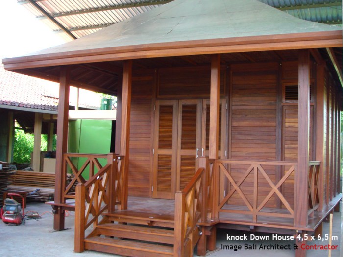 Wooden traditional sale knock down system house minahasa indonesia