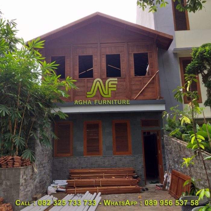 Wooden house ethnic knock down indonesian