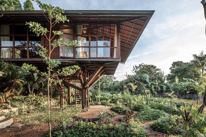 Stilt stilts homes stilted pilotis trendir clad sur mariscal sebastian digs woods