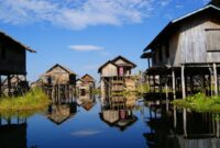 Stilts house myanmar lake inle houses stils built interior 2004 june