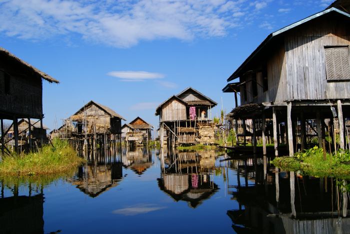 Stilts house myanmar lake inle houses stils built interior 2004 june