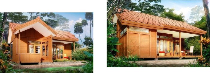 Wooden house electricity indonesia concrete installation bathroom based shipping mini area hotel water