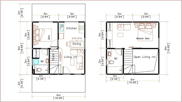 6x6 bungalow houseplans