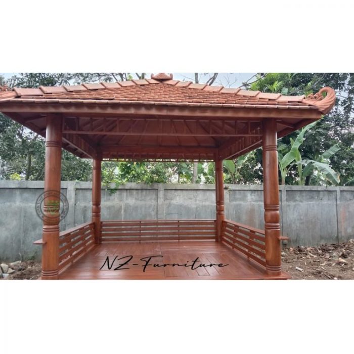 Gazebo teak strohdach paglia tetti cenador chaume thatched paja toit techo teca archiexpo pavillons