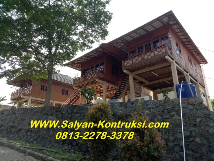 Wooden house ethnic knock down indonesian