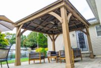 Gazebo screened 8x8 patio gazebos screen shed square frame room brick garden standing top outdoor garage hard plans furniture extend