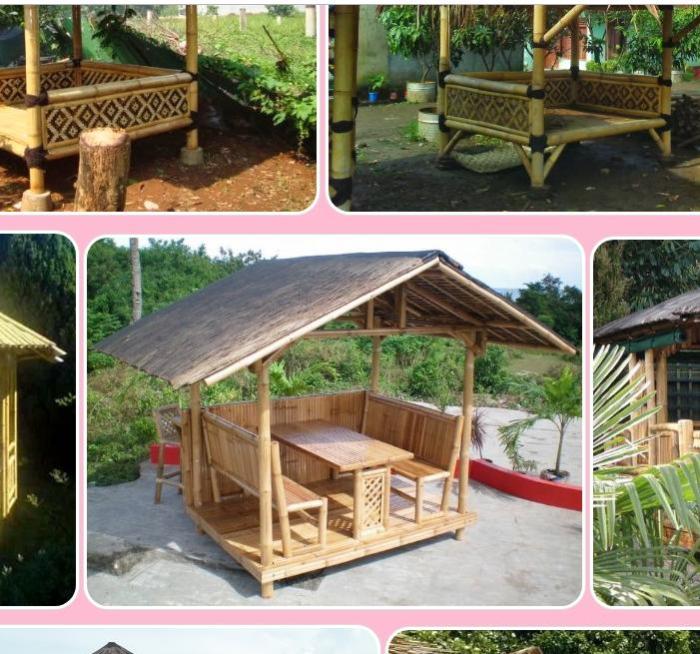 Model gazebo bambu