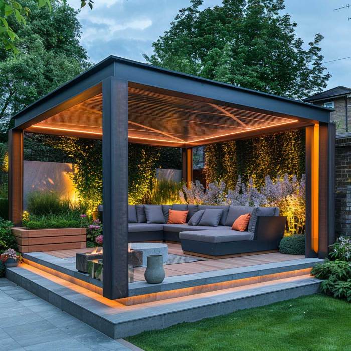 Gazebo minimalis dari besi