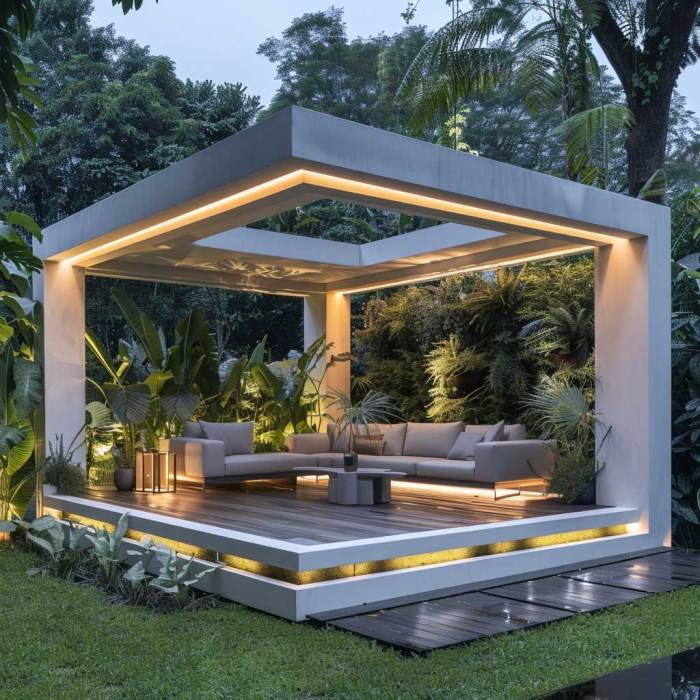 Gazebo minimalis dari besi