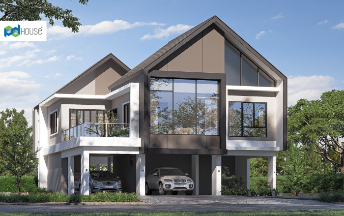 Desain rumah panggung modern