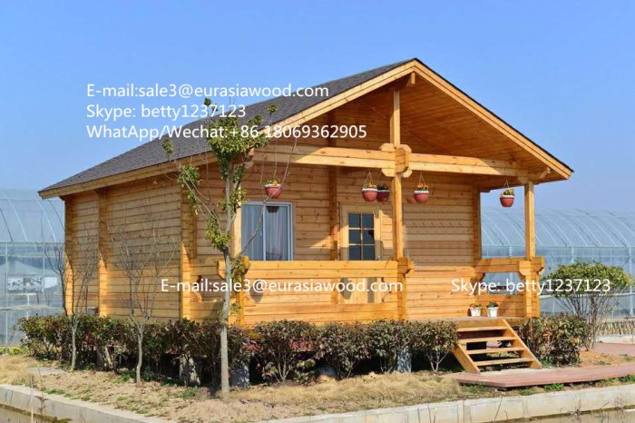 Wooden prefab american house large log sale luxury villa